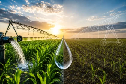 Pivote de riego ilustrando que el agua más cara es la que nunca se aplica