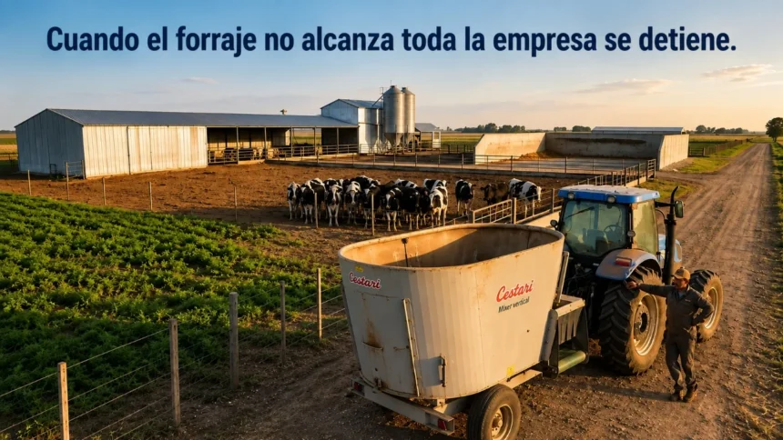 Establecimiento ganadero con producción de forraje, rodeo y maquinaria para alimentación